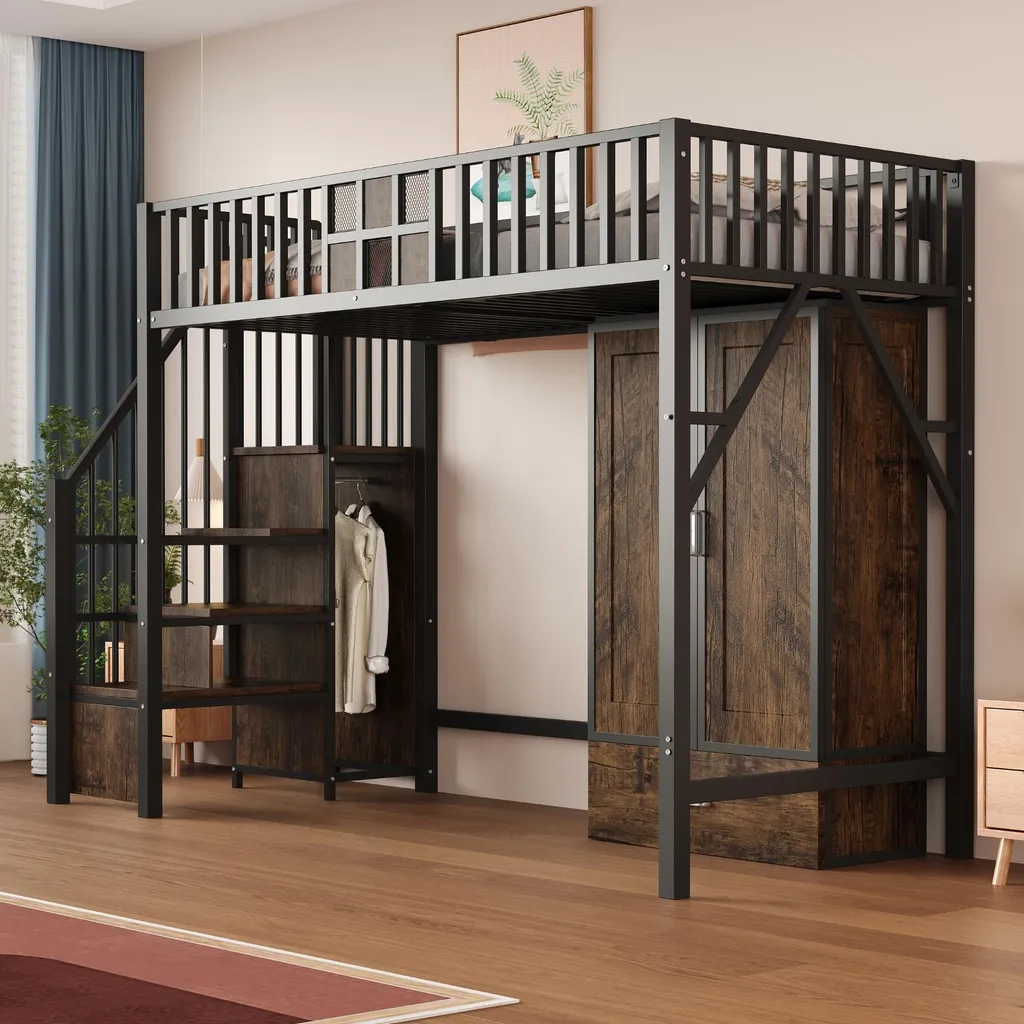 Lit Mezzanine Gain de Place 90x200 : Solution Rangement et Sommeil