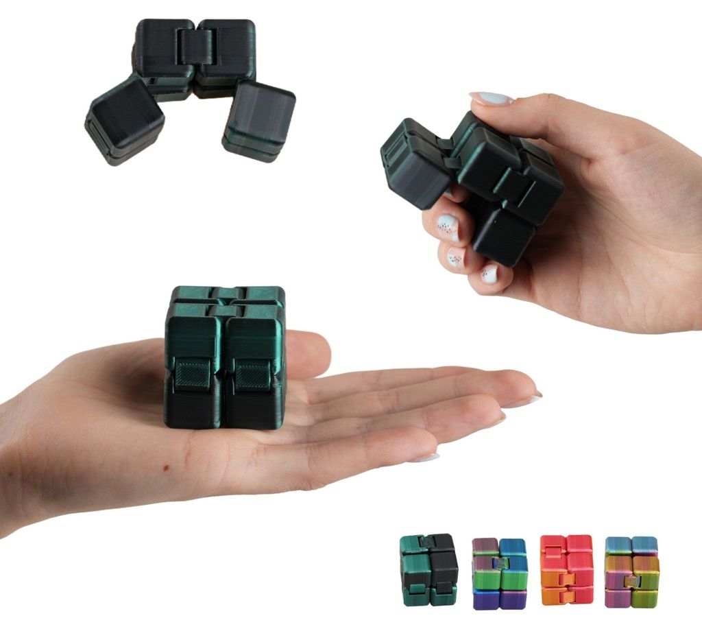 Fidget toy cubo infinito 8 cm, cubo senza fine stampato in Immagine del prodotto 