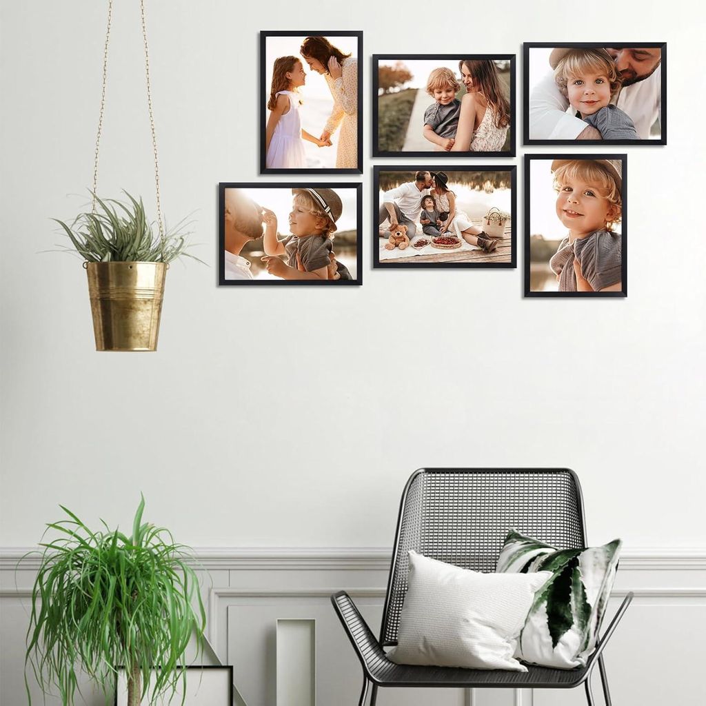 Schwarzer A4-Fotohalter - vielseitig - geeignet für Wand- und Schreibtischpräsentation