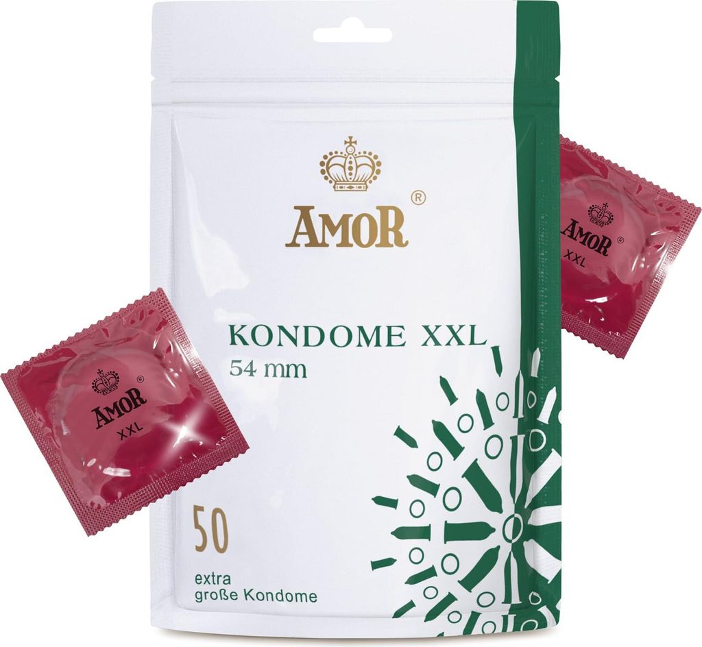 AMOR XXL Premium Kondome, 50 Stück, Gefühlsecht, Ø 54 mm, Produktbild 