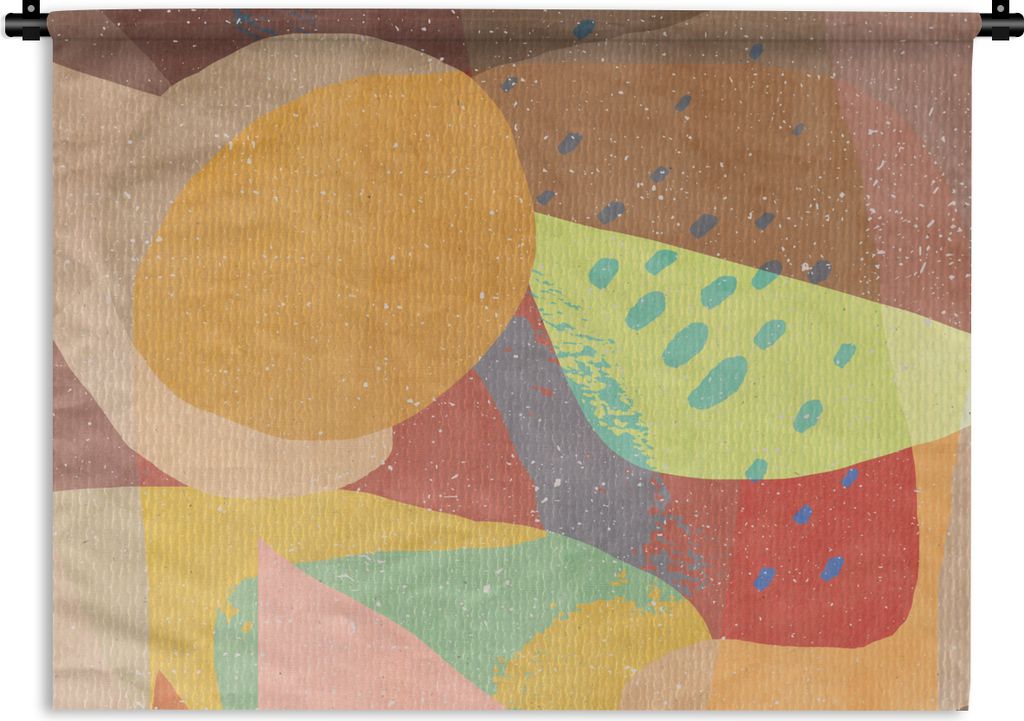 MuchoWow Wandteppich Wandbehang Abstrakt - Kunst - Regenbogen - Pastell 60x45 cm Tapisserie Dekoration Wandtuch - Das Schlafzimmer