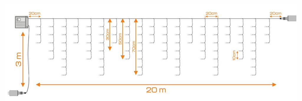 Aussenleuchten 500 Led Eisstocke 23M Weihnachtsgirlande Produktbild 15