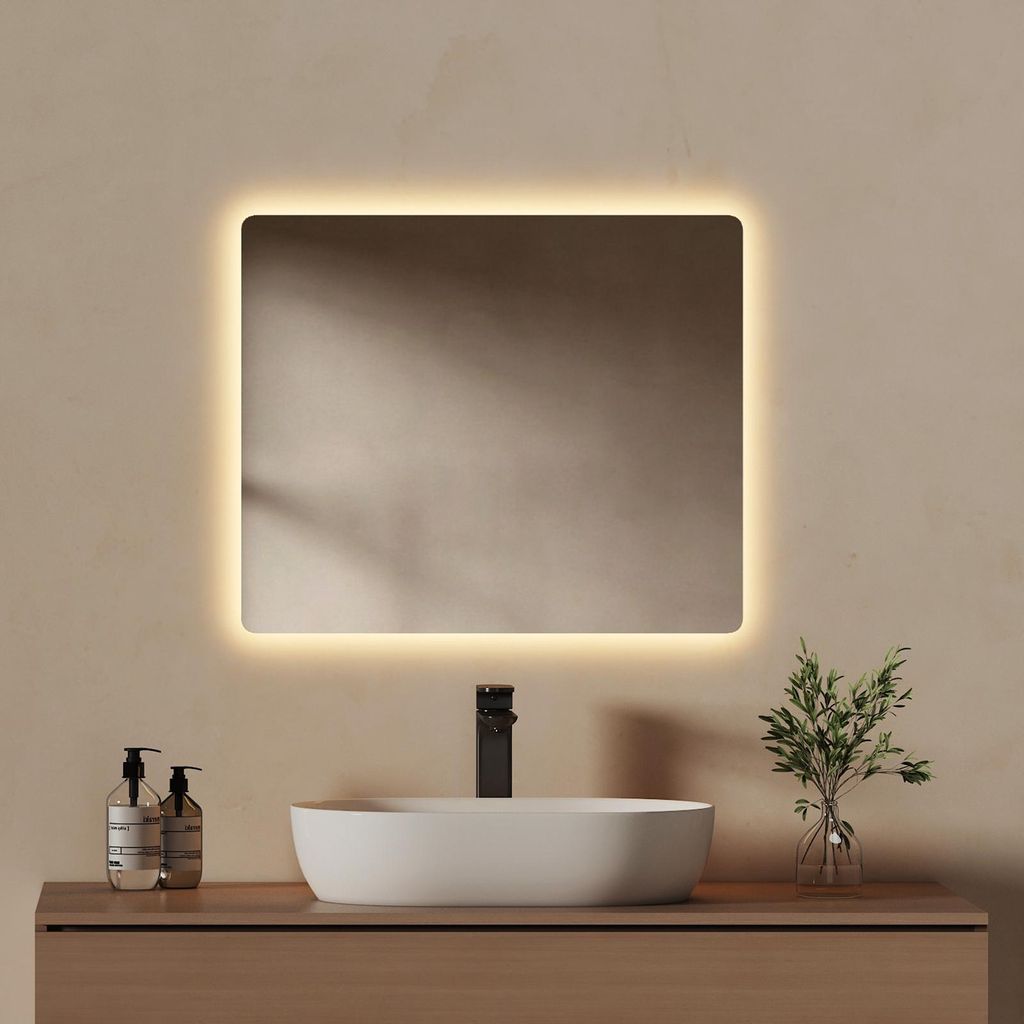 EMKE Specchio da bagno con illuminazione Specchio da parete Immagine del prodotto 