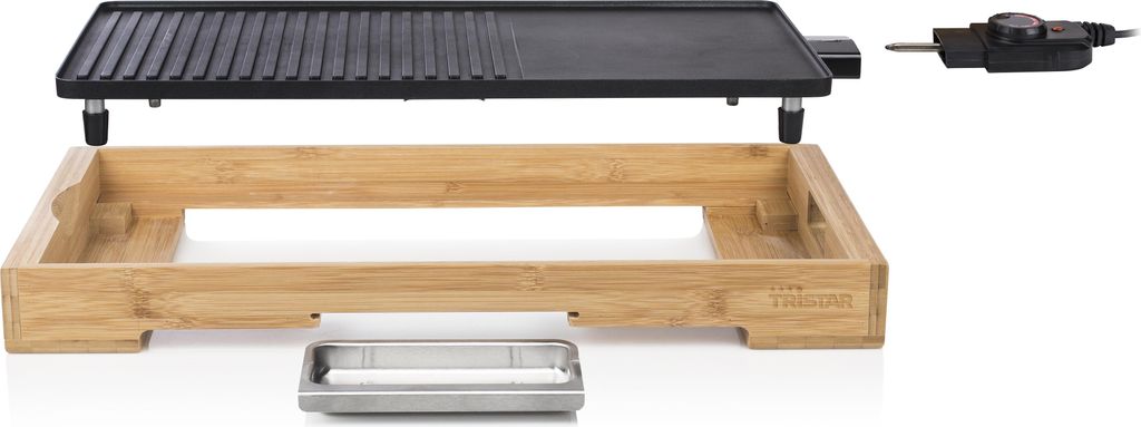 Tristar BP-2641 Bambus Grillplatte XL, 2200 W, Grill,