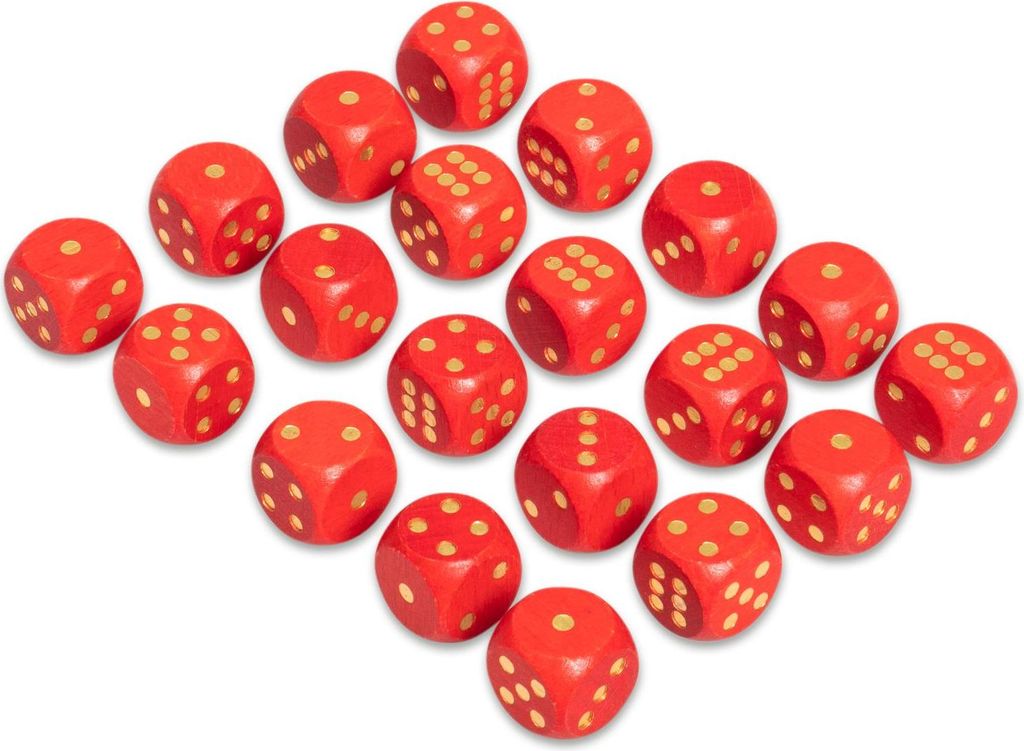 Betzold Augenwürfel Sets, Farbe: rot, Box zur Aufbewahrung: Nein, Größe: 20 mm, Setgröße: 20 Stück