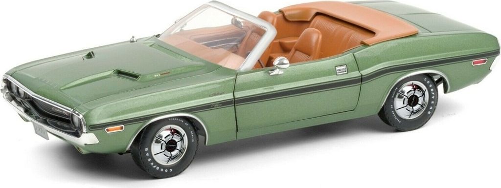 DODGE Challenger R/T Cabriolet offen 1970 Metallic-Grün, GREEN13586, Maßstab1/18, GREENLIGHT
