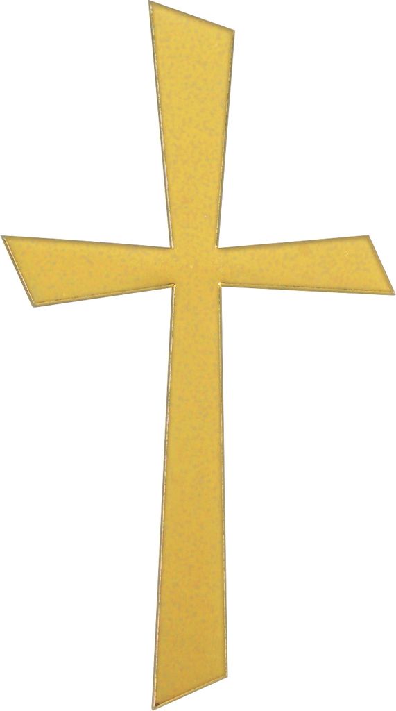 Wachskreuz 105x57mm gold Packung mit 3 Stück