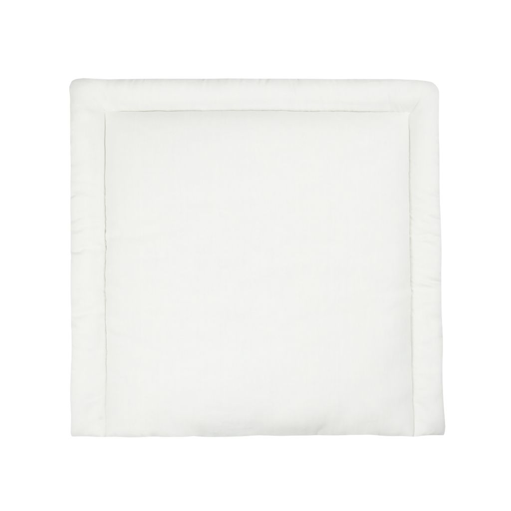KraftKids Wickelauflage Leinen leicht grünes Weiß 85x75 cm (BxT)