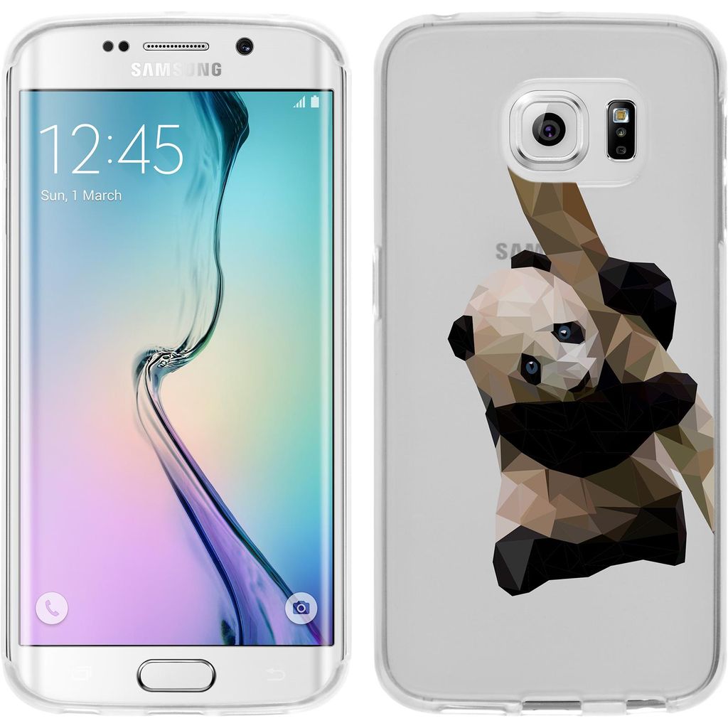 PhoneNatic Case kompatibel mit Samsung Galaxy S6 Edge Silikon-Hülle Vektor Tiere M4