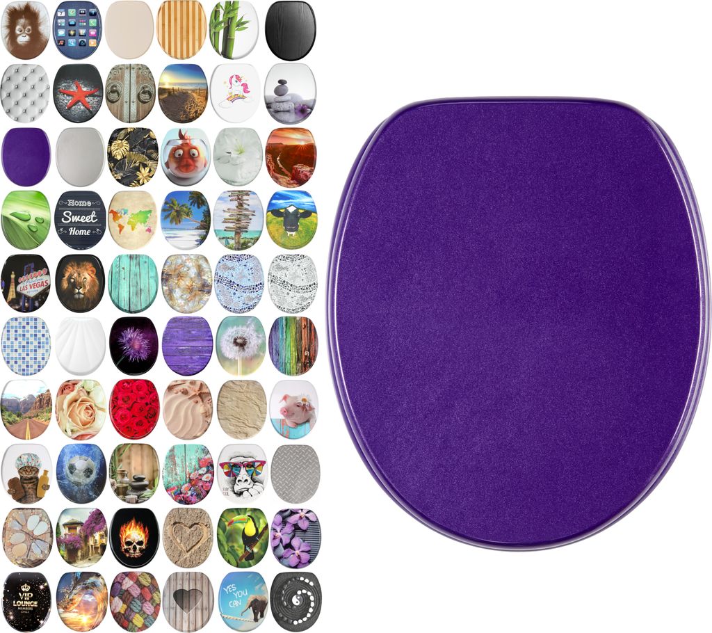 SANILO® WC-Sitz Glitzer Lila, Toilettendeckel direkt vom Produktbild 