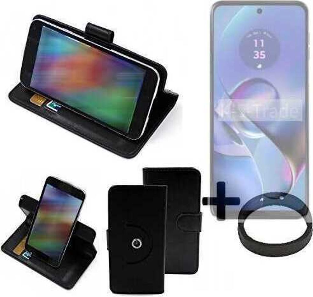 K-S-Trade Case Schutz Hülle kompatibel mit Motorola Moto G64 5G + Bumper Handy Hülle Flipcase Smartphone Cover Handy Schutz Tasche Walletcase