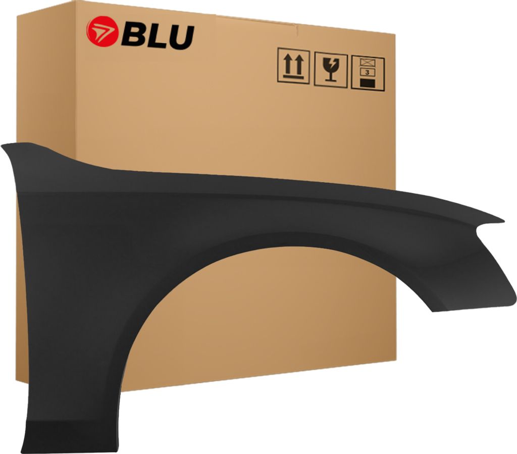 BLU Kotflügel Passend für Audi A4 B8 S4 LZ7L Rechts Schwarz LavaGrau | 2011-2015 | Vorderseite Vorne | Lackiert | Einbaufertig