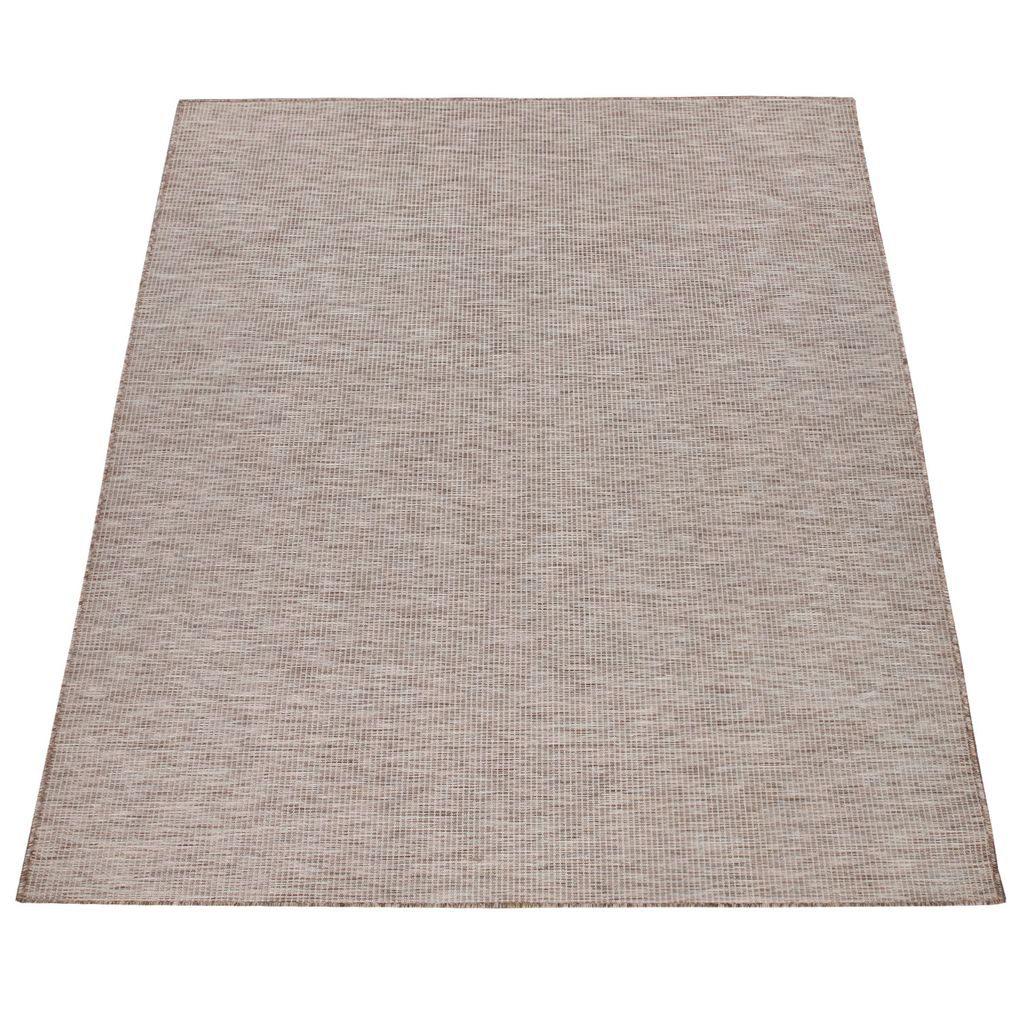 In- & Outdoor-Teppich Für Wohnzimmer, Balkon, Terrasse, Flachgewebe In Beige Grösse 120x160 cm