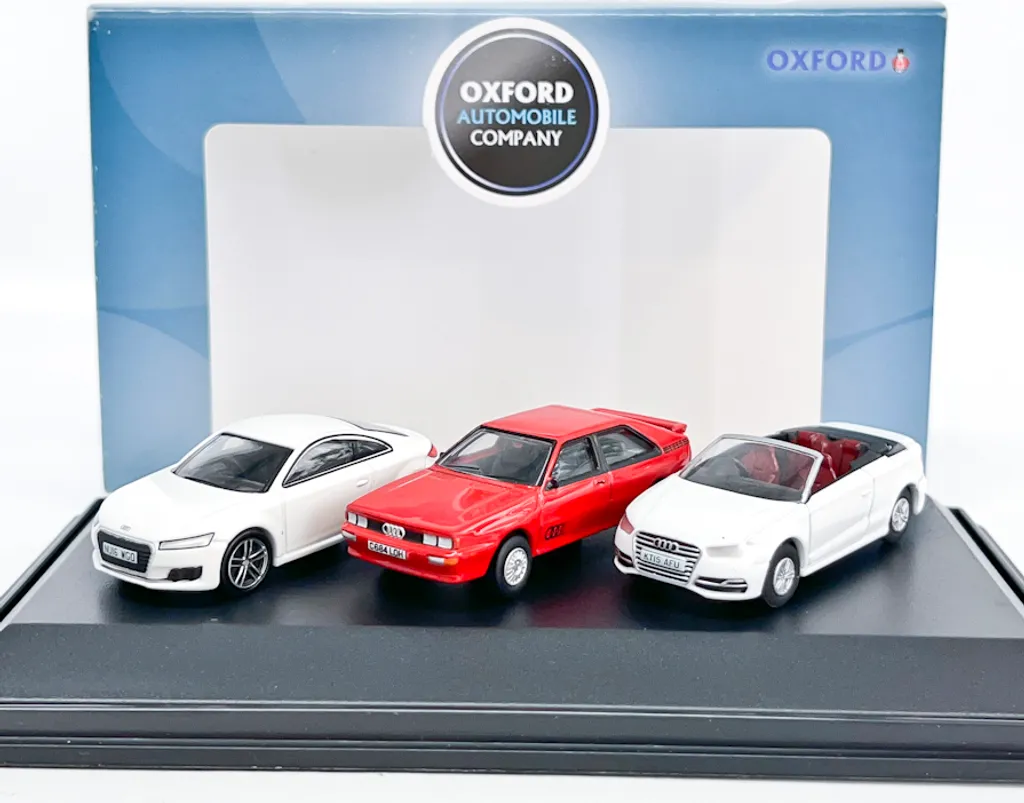 Audi Quattro miniature Oxford 1:76 réplique fidèle en métal injecté
