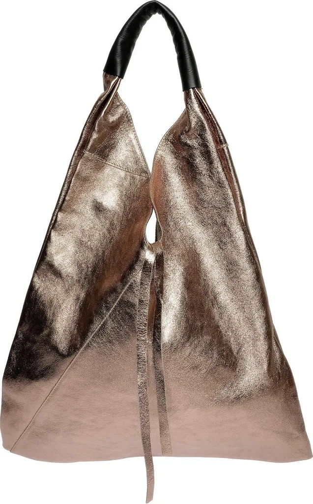 Sac Shopper Isabella Rhea IR 8052 Bronzo en Cuir Métallisé Haute Qualité