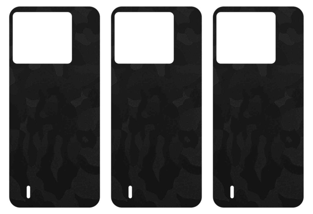 apgo Rückseite Schutzfolie, Skin, kompatibel mit Tecno Pop 6, Hinten Displayschutzfolie aus Vinylfolie, kratzfest, einfache Montage - Schwarzes Ta...