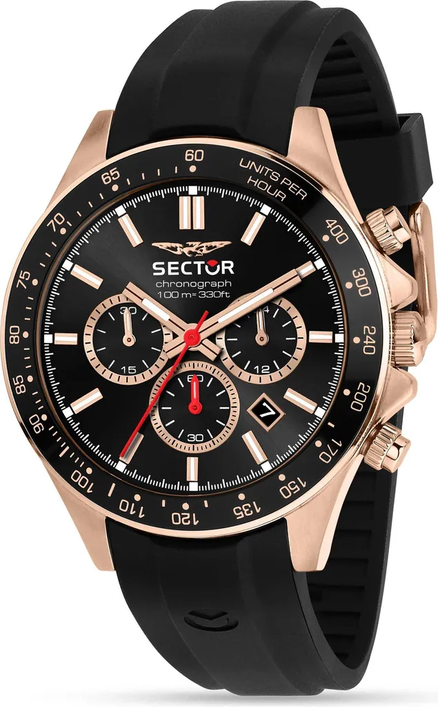 Chronographe Sector 230 Homme R3271661029 Robuste et Précis en Silicone