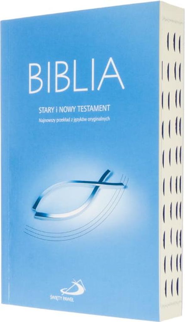 Biblia z rybką - niebieska z paginat. BR