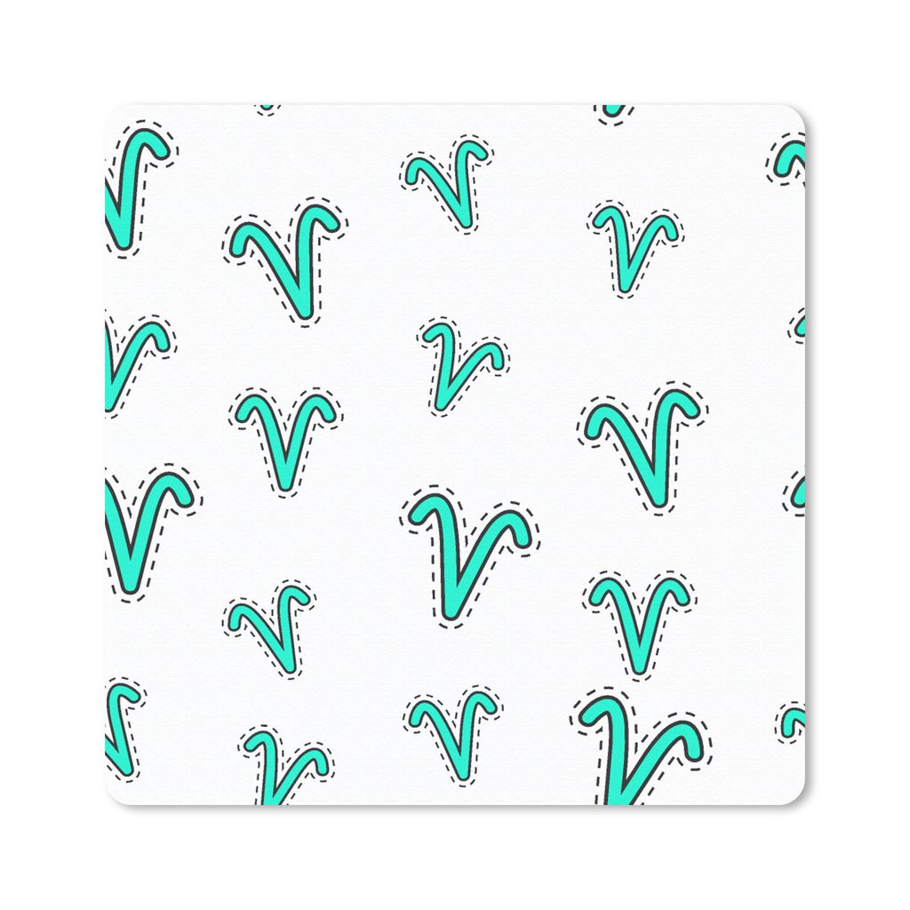 MuchoWow Mauspad Mousepad Widder - Tierkreiszeichen - Design 30x30 cm - Mousepads - Maus Mat - Pad - Mausunterlage - Gaming