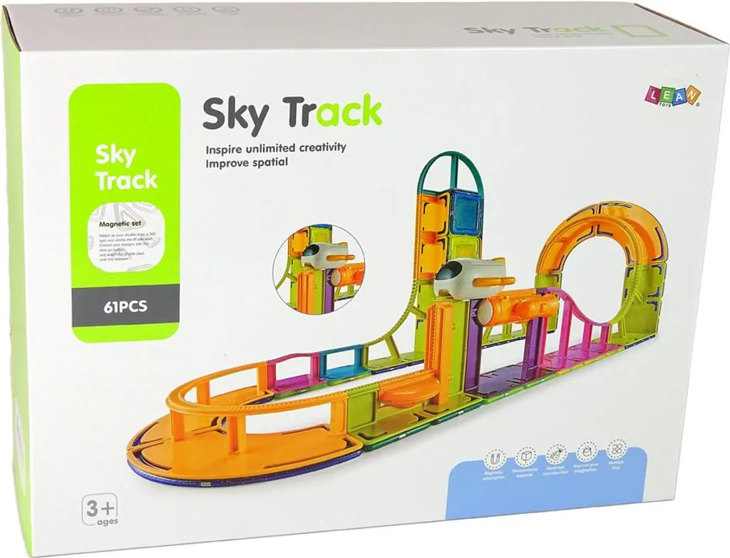 Circuit magnétique Sky Track 61el : blocs de construction fluorescents - 5