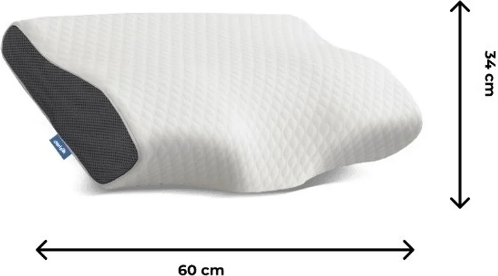 Oreiller cervical DERISILK Plus en mousse à mémoire de forme 60x34 cm - 9