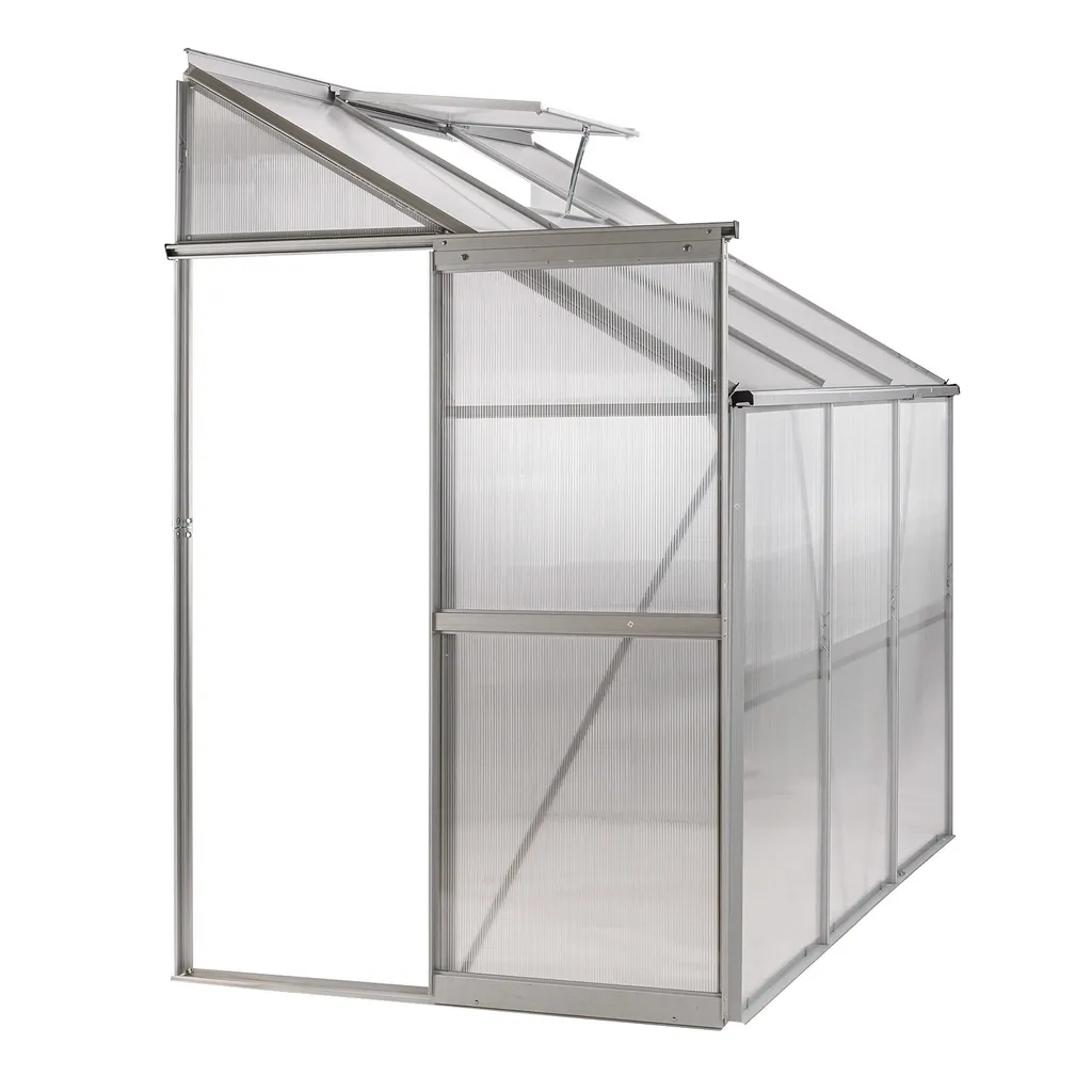 Serre de jardin à adosser en aluminium pour semis et hivernage