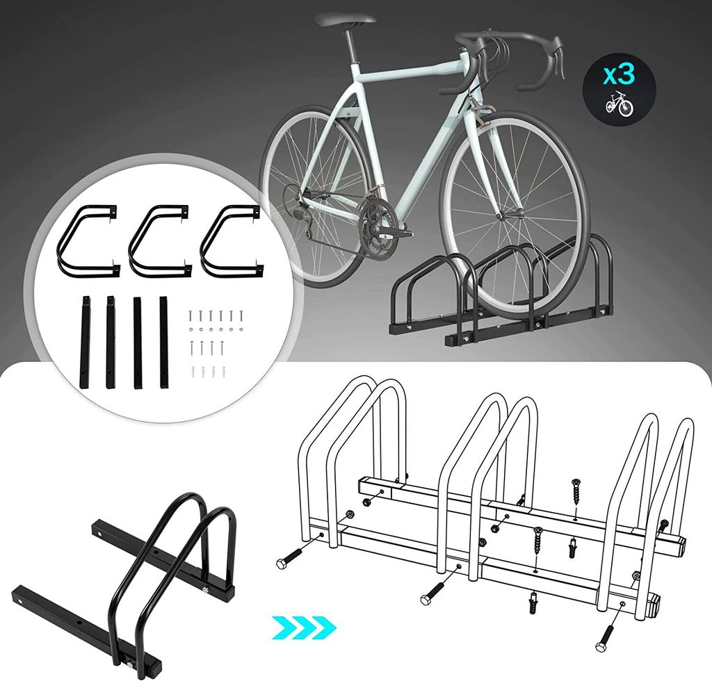 Yakiz Fahrradständer Für 4 Fahrräder, Fahrradhal Produktbild-Vorschau 10