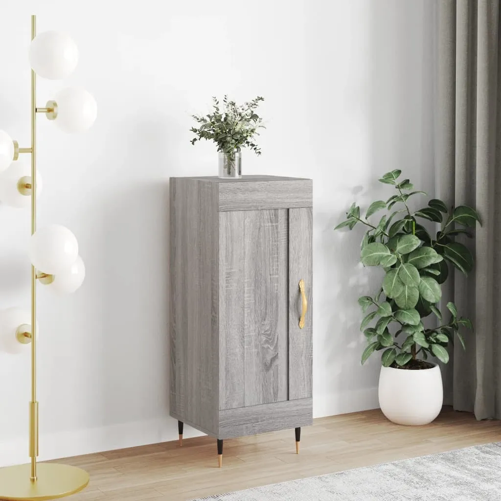 vidaXL Credenza 34.5x34x90 cm Grigio Sonoma: Facile Montaggio