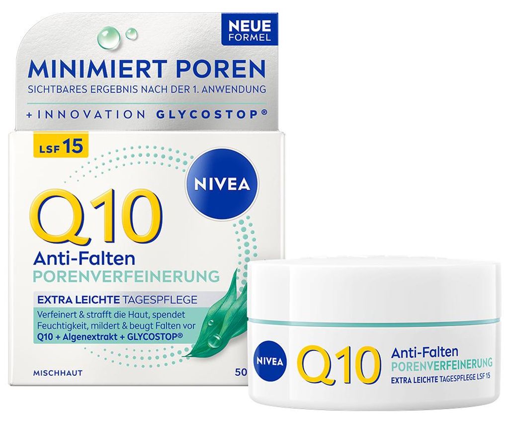 NIVEA Q10 Anti-Falten Power Porenverfeinernde Tagespflege 50 ml LSF 15
