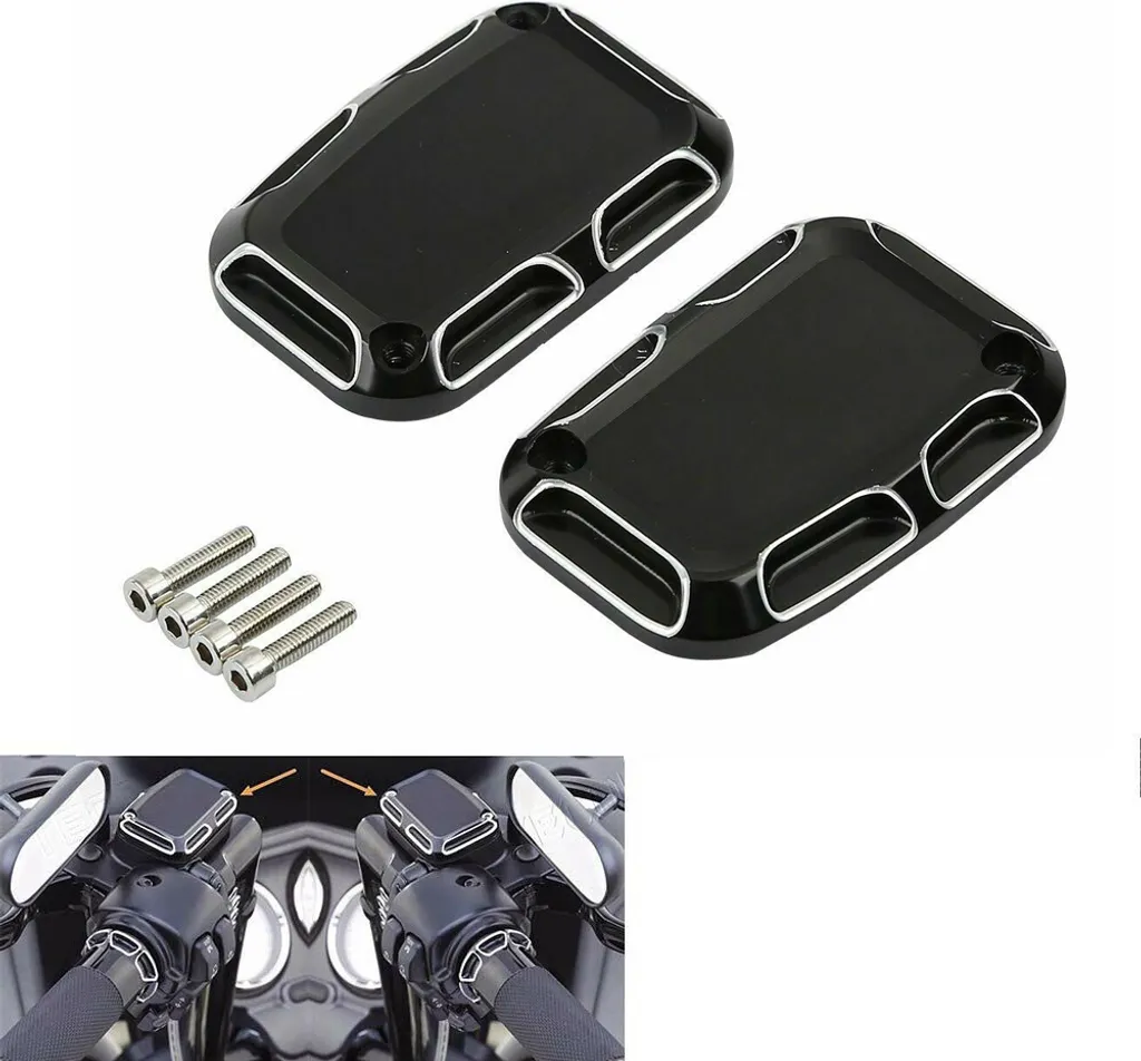 Coperchio Pompa Freno Nero Opaco per Harley Street Glide e Road King