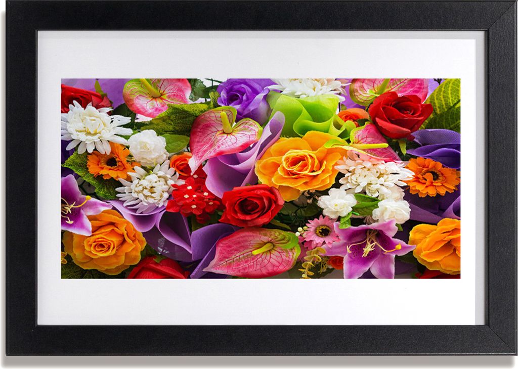 Bild 30x20 MDF-Rahmen Wandkunst Flowers On The Wall
