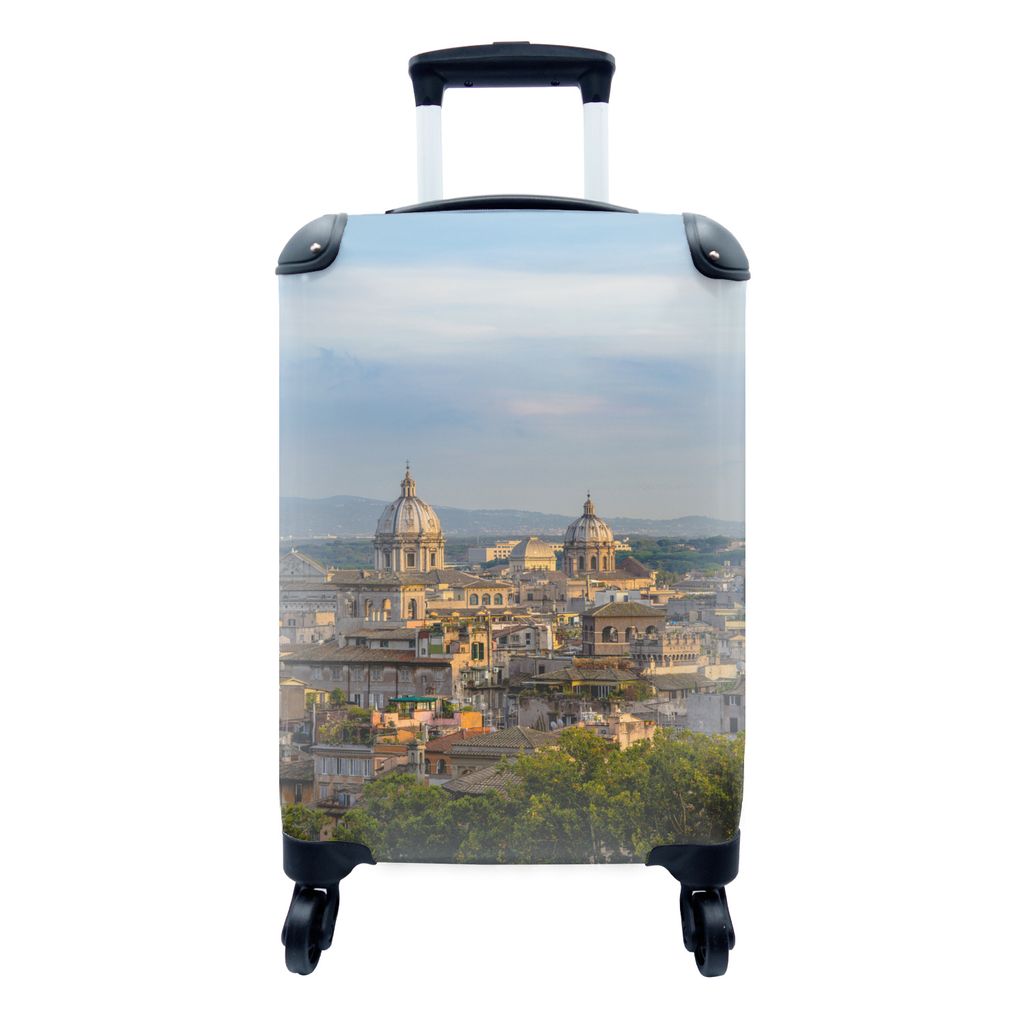 MuchoWow Koffer Handgepäck Trolley Rollkoffer Kleine Reisekoffer mit 4 Rollen - Rom - Ansichten - Dächer - Cabin Size < 55x40x23 cm & 55x40x20 ...