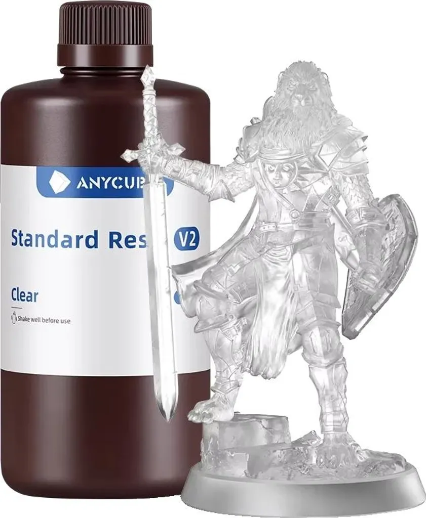 Résine 3D transparente V2 polymérisation rapide 5kg à haute fluidité