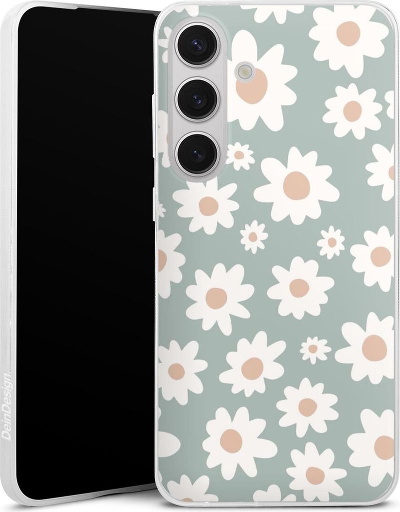 DeinDesign Slim Hülle für Samsung Galaxy S25+ Silikon Case Ultra Dünn Handyhülle Blumen Gänseblume Muster