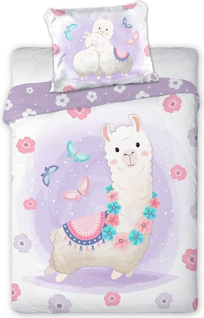 Babybettwäscheset 100x135 Lama Kuscheltiere