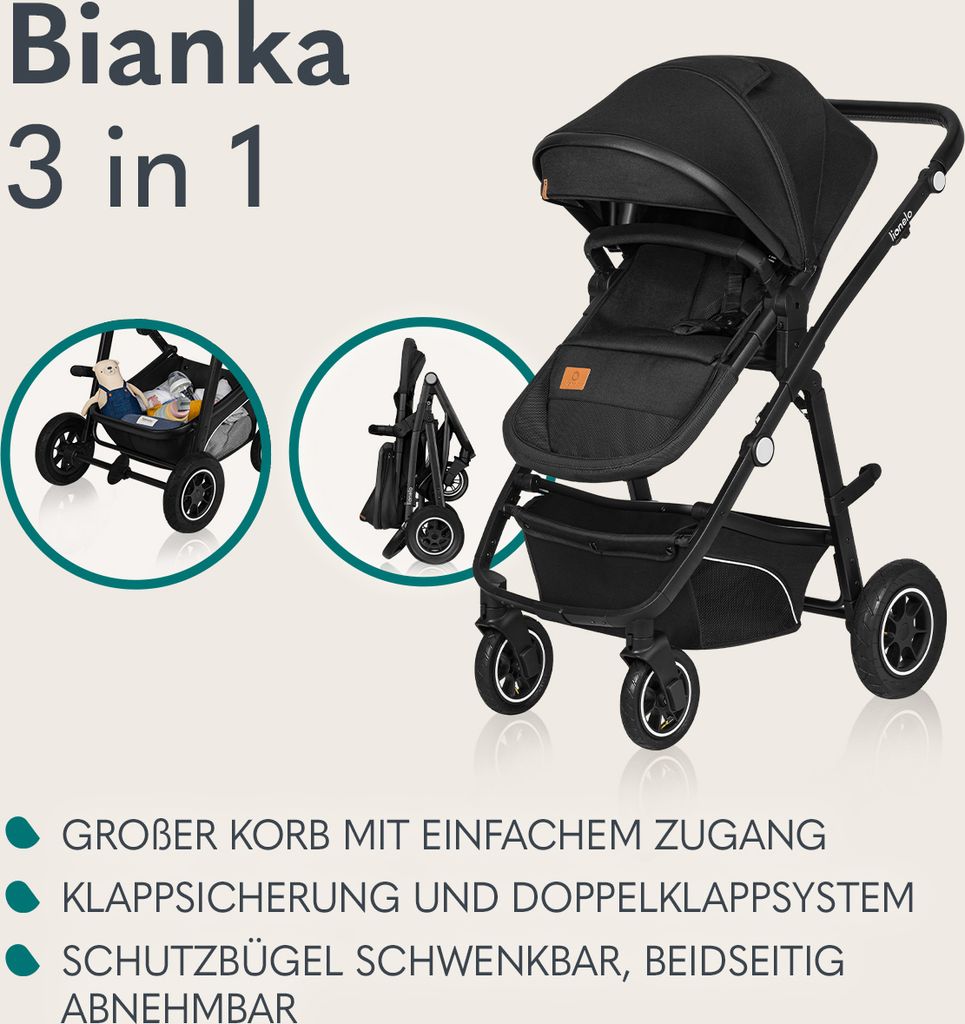 Lionelo Bianka 3in1 Kinderwagen, Autotransporter, Autositz, Produktbild 7