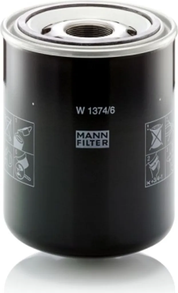 Filtre Hydraulique de Transmission W 1374/6 MANN-FILTER Haute Pression
