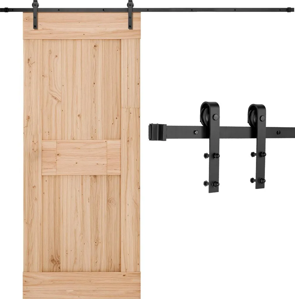 Système Porte Coulissante pour Dressing et Salon, Rail de 3m Noir 10ft