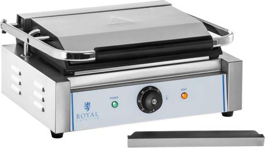 Kontaktgrill, glatt, doppelseitig, PANINI 2200W 230V Royal Catering