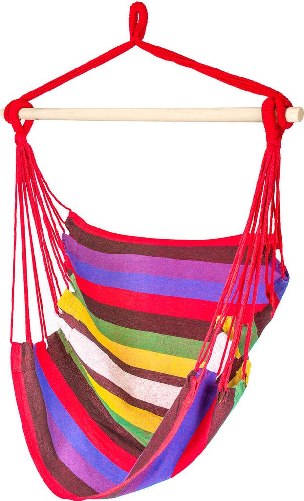 Zolta Hängesessel, Hängeschaukel, Hängestuhl für Garten, Balkon, Wohnzimmer - Hängematte bis zu 120 kg Violett 100x100 cm