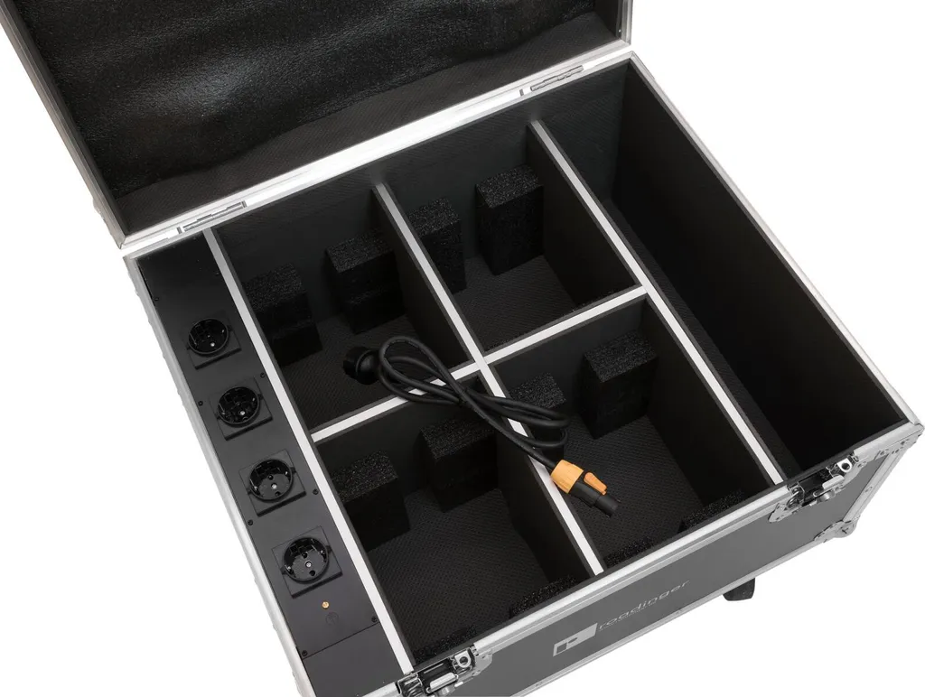 Flightcase de charge intégré ROADINGER pour 4 projecteurs PAR AKKU - 3