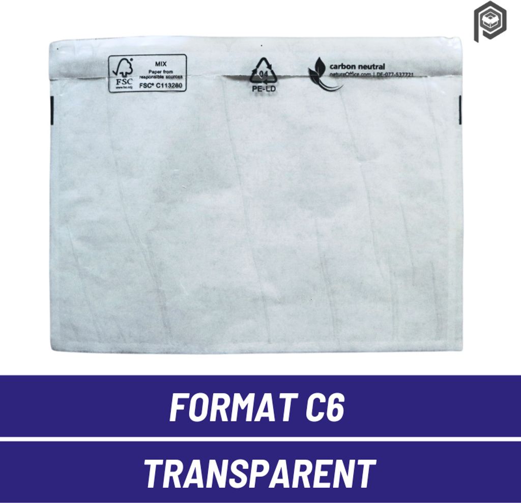 100 x Lieferscheintaschen C6 Transparent Dokumententaschen Begleitpapiertaschen Lieferschein