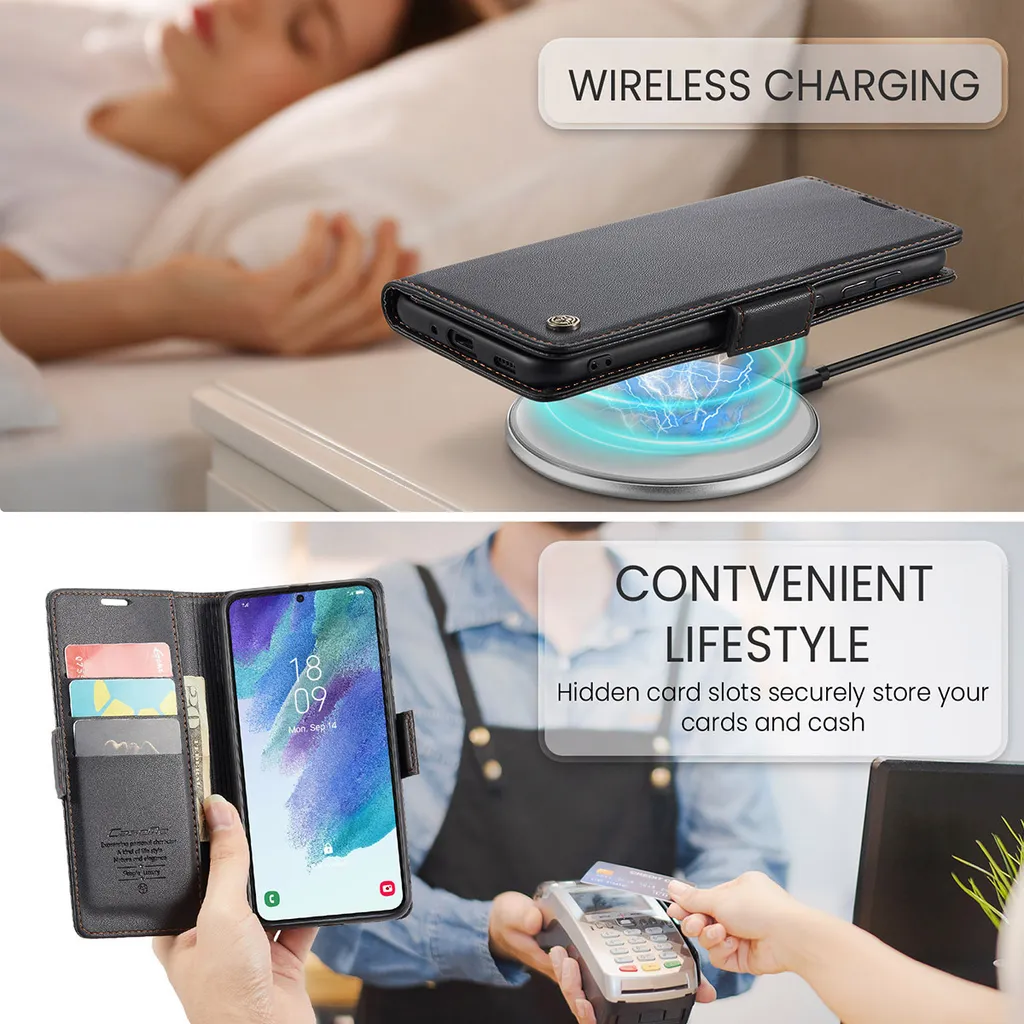 Cover Portafoglio S21 FE 5G: Blocco RFID e Protezione 360° Professionale - 6