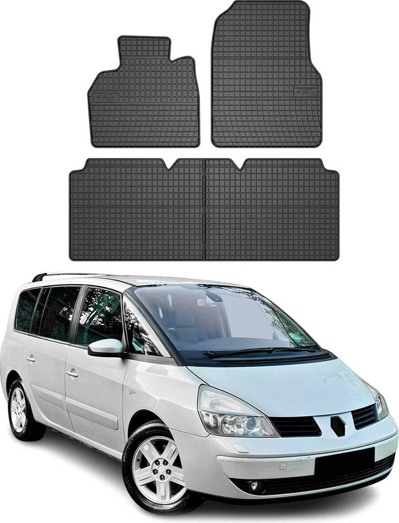 2002-2014 Renault Espace podlahové rohože gumové černé 4 ks Obrázek produktu 