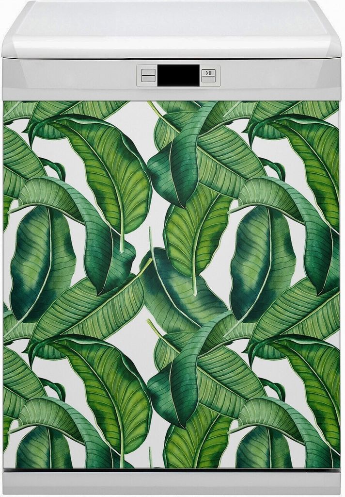 Magnetmatte Geschirrspüle Abwaschbar Küche Magnete Dekor 60x70 cm - Botanische Blätter