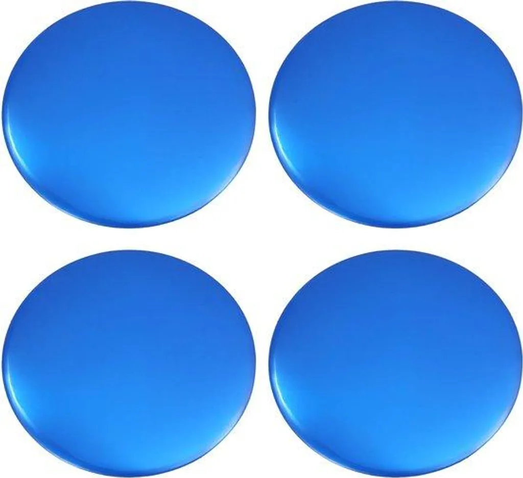 Rénovez vos Caches-Moyeux avec ces Autocollants Bleus de Jantes 56,5 mm