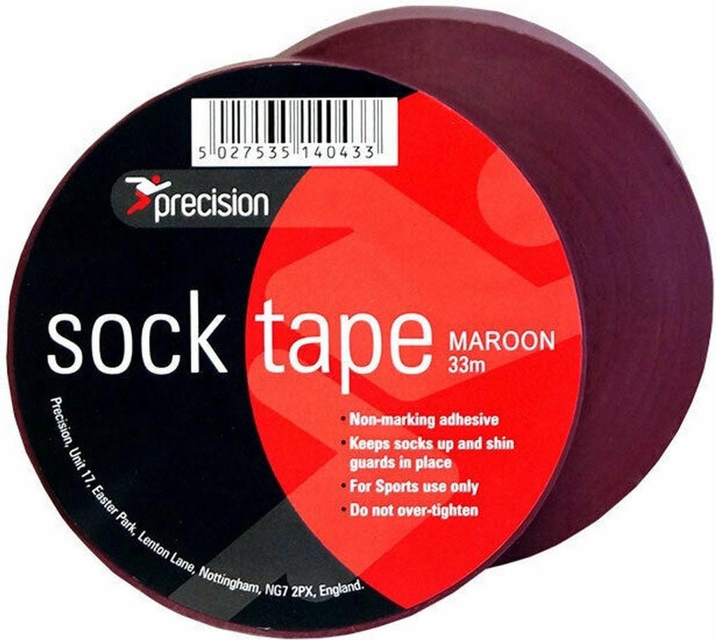 Precision - Socken-Klebeband 10er-Pack RD812 (33 m) (Weinrot)