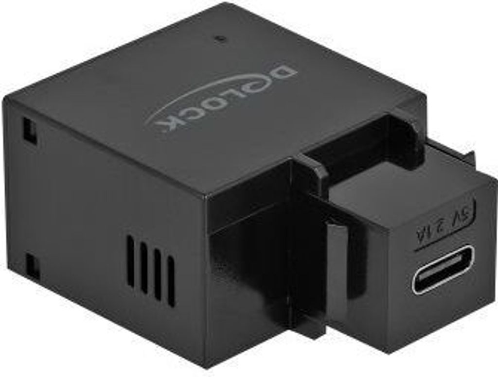 DELOCK Keystone Modul mit USB-C Ladebuchse 2,1 A schwarz Zdjęcie produktu 