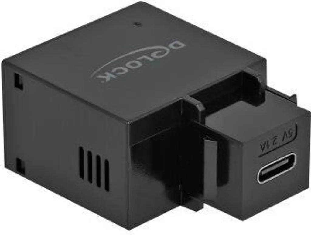 Modulo Keystone USB-C Delock 2.1A Nero: Presa Ricarica Professionale