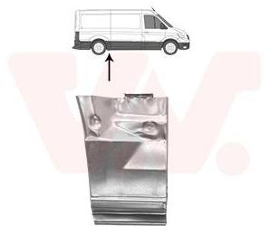 VAN WEZEL Seitenwand Reparaturblech für VW Crafter Kastenwagen (SY, SX) GRAND CALIFORNIA Camper (SCB, SCC) CRAFTER Bus (SY) für MAN TGE Kasten (UY)